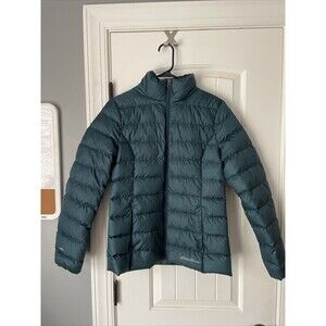 Eddie Bauer Women's Small EB650 Down Puffer Blue Full Zip Jacket